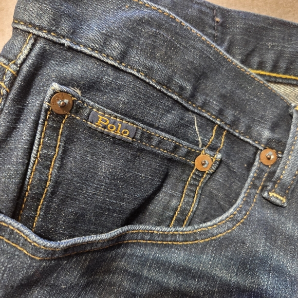 Polo Ralph Lauren Varick Slim Straight Mens Jeans Size 35/30 Medium Wash - Picture 5 of 12